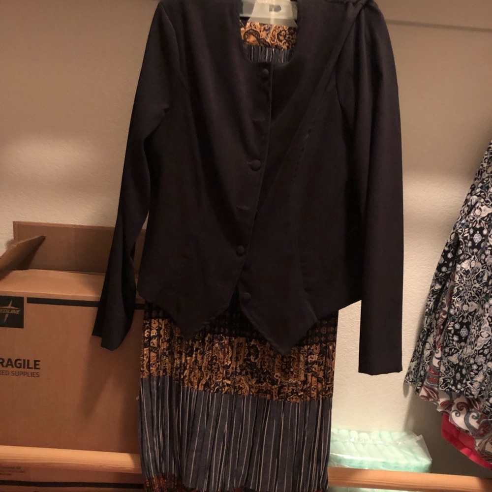 Blue jacket With Skirt